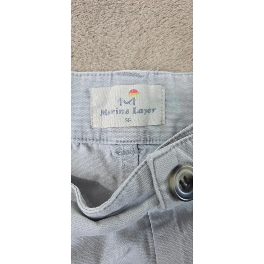 Marine Layer shorts Mens size 38 light blue Chino button pocket performance
